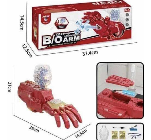 Brazo De Iron Man Lanza Bolitas De Hidrogel