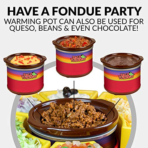 Nostalgia Taco Martes Calentado Lazy Susan Topping Bar Perfe