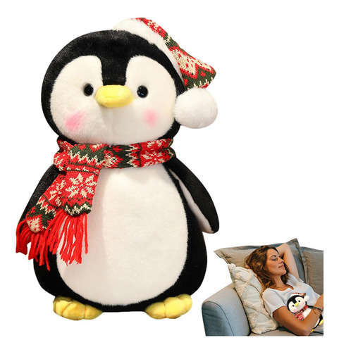 M2 Peluche De Pingüino Suave Pequeño Pingüino De Navidad De