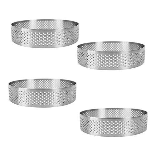 Uyauld - Juego De 4 Anillos Perforados Para Tarta, 8 Cm, Ace