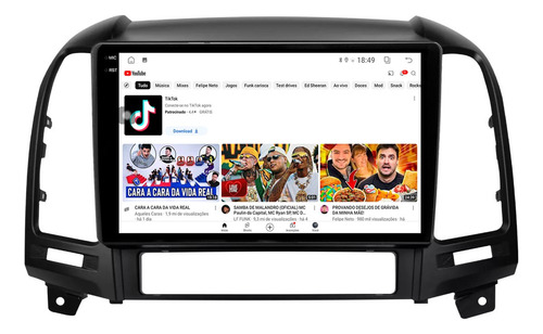 Multimidia Santa Fé 05/13 9p Android Carplay 4/64gb + Ré