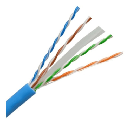 Bobina De Cable Utp Cat6 100% Cobre/305m/azul/ Cert Iso9001