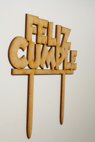 Cake Topper Cumpleaños Feliz Cumple 20 Cm Ancho X Unidad