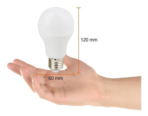 Imagen 3 de 5 de Bombillo Led A19 Base E27 , 11w, Luz Cálida Tecnolite