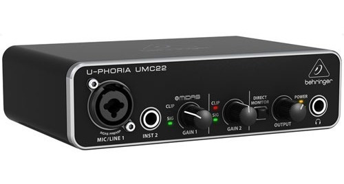 Behringer Umc22 Interface Usb 2x2 Placa De Sonido Audio Umc