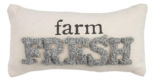 Mud Pie Mini Almohada Con Gancho, 12 X 6, Farm Fresh