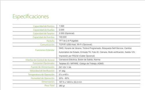Imagen 4 de 10 de Reloj Control Horario Mb360 Huella Facial Tarjeta Zkteco
