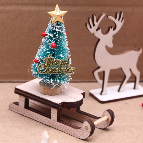 Miniset De Adorno Navideño Con Diseño De Casa De Bebé, Con E