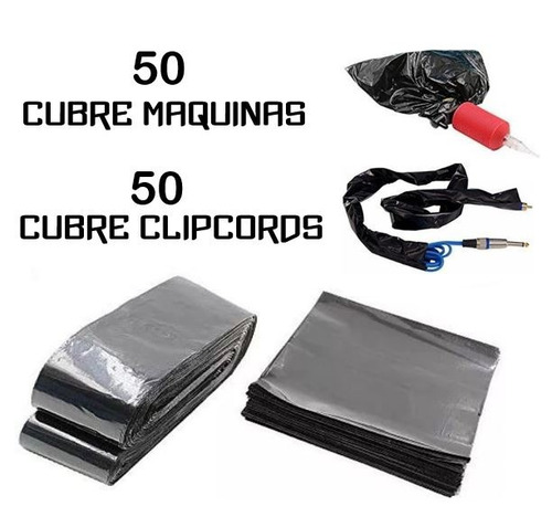50 Cubre Clip Cord Y 50 Cubre Máquina Para Tatuar