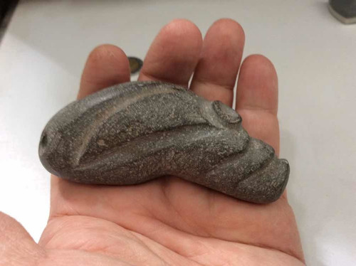 Impresionante Dije Cráneo Alien De Piedra Antigua