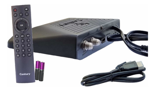 Imagem 3 de 8 de Receptor Digital Century Midiabox B5+ Hd Tv Midia Box Ku E C
