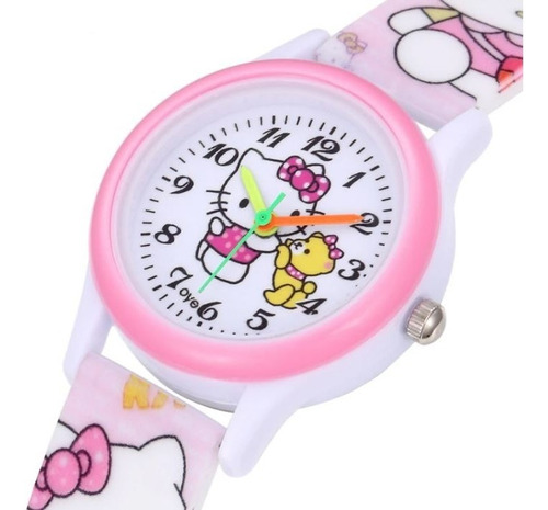 Reloj Hello Kitty Niña O Joven Pulsera Silicona Cuarzo