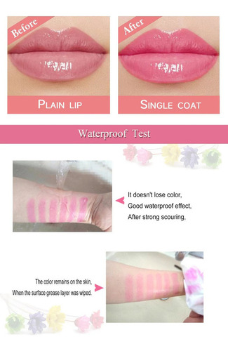 Lápiz Labial Magic Beautiful Bright Flower Crystal Jelly, 6