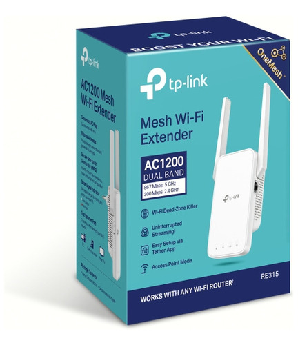 Re315 Extensor De Rango Wifi Malla Mesh Ac1200 Tp-link 5ghz