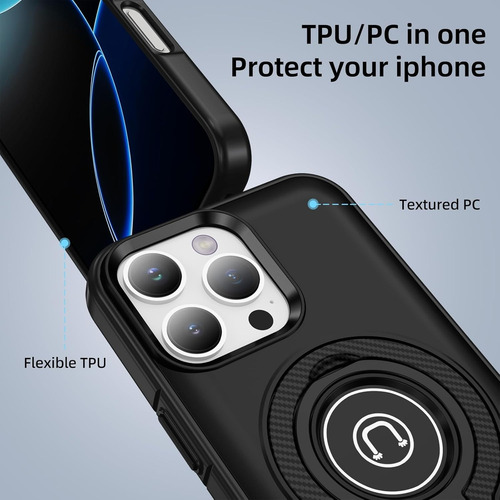 Funda Uso Rudo Con Anillo 360 Y Soporte Para iPhone 11/12/13