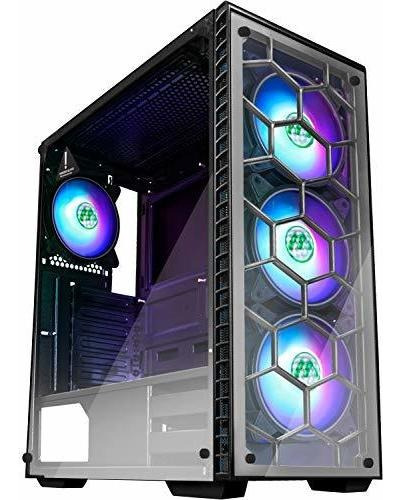 Musetex Atx Mid-tower Chasis Gaming Pc   4 Ventiladores 