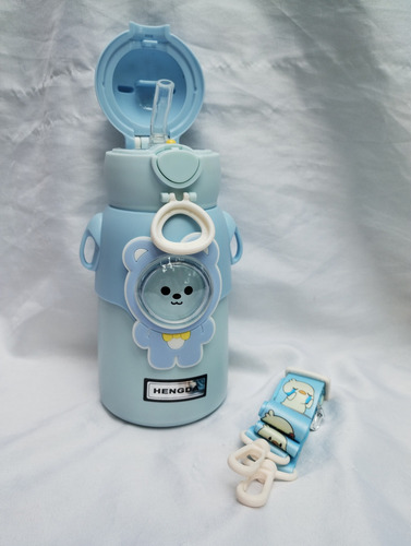 Botella Termo Acero Infantil Niño Acero Doble 500ml Color Celeste