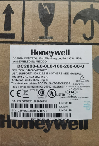 Dc2800-e0-0l0-100-200-00-0 Control De Temperatura Honeywell