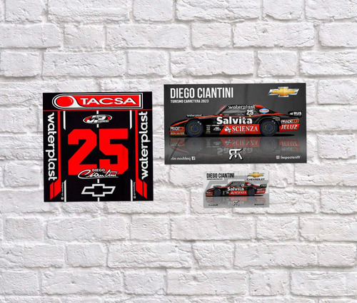 Combo Cartel + Poster + Calco Diego Ciantini Tc Chevrolet