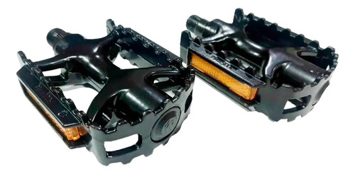 Pedales Bicicleta Mtb Aluminio Negro Rosca 9/16 Negro