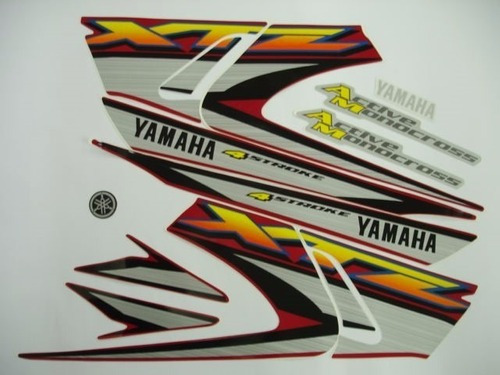 Kit Adesivo Jogo Faixas Yamaha Xtz 125 2004 Vermelha