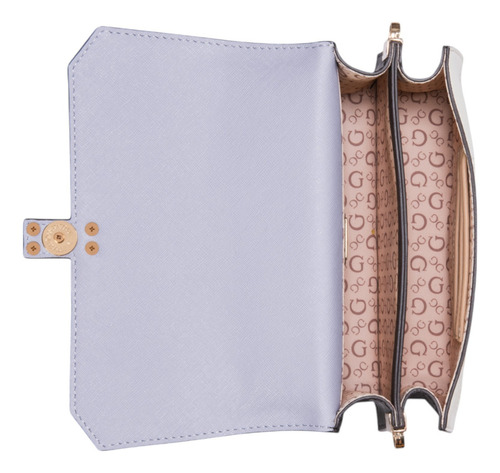 Bolsa Guess Factory Sa959919-wsm Acabado de los herrajes Níquel Color Beige Correa de hombro Beige Diseño de la tela Lisa