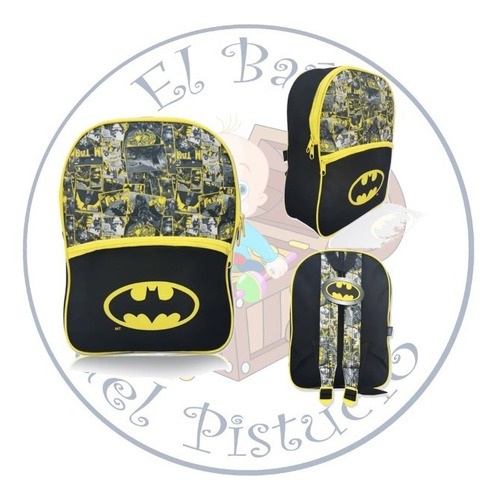 Imagen 4 de 4 de Mochila Batman Dc Gráfica Escolar Infantil Niños