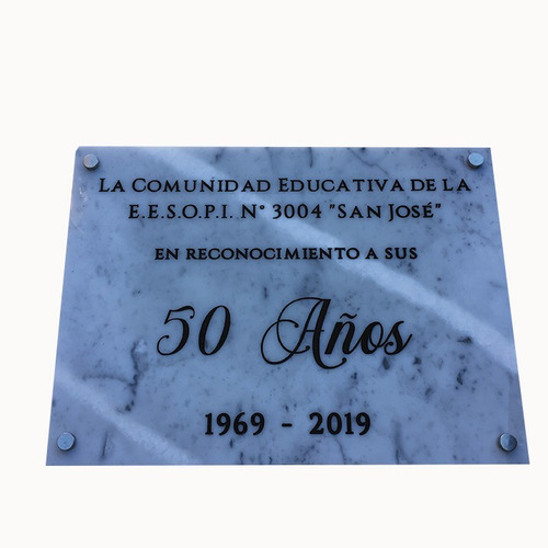 Placa Recordatoria, Colegios Escuelas, Aniversario. 40x40cm