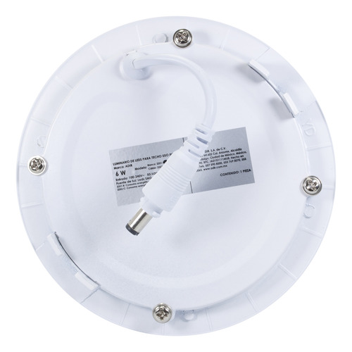 Empotrado Adir Extra Plano Redondo De 6 W Luz Blanco Frio,eq