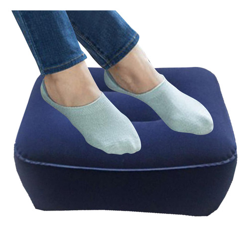 3 Reposapiés Debajo De Los Pies Del Escritorio Y Azul