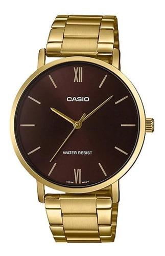 Reloj Hombre Casio Mtp-vt01g Gold Slim Fino Impacto Online
