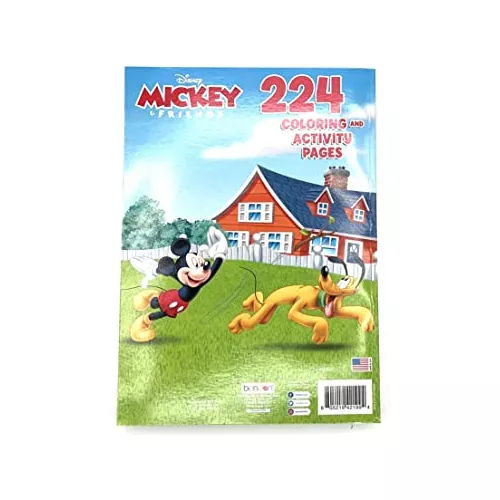 Disney Mickey - Friends Coloring and Activity Book - 16 Colors Crayons - Jumbo 224 Pages