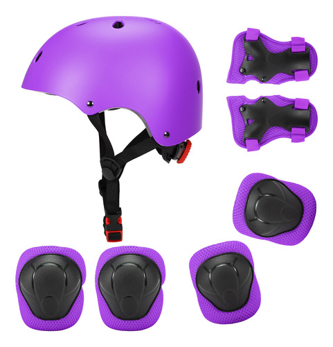 Set De Almohadillas Para Cascos 7 En 1 Para Niños, Color Mor