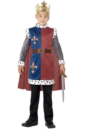 Disfraz De Rey Arturo Medieval Talla Small Para Niño