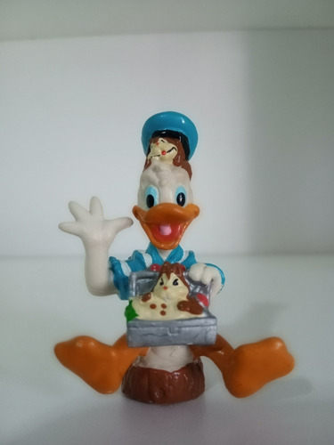Figura Disney Donald Duck Con Chip Y Dale Applause 1986 