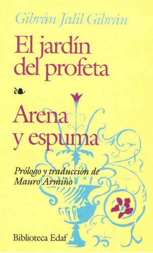 Libro Jardin Del Profeta Arena Y Espuma - Gibran G.j.