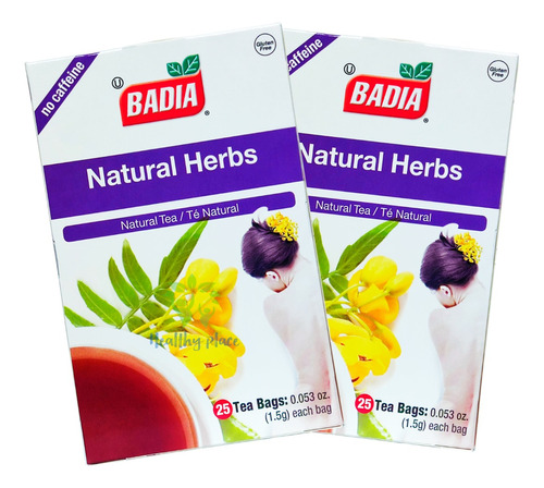 Tea Badia Natural Herbs 2 Cajas - Unidad a $1298