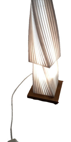 Lámpara Moderna Torre Luz Velador Decoración Diseño 3d