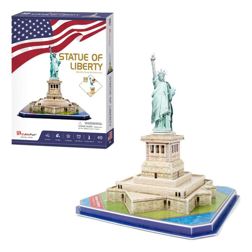 Puzzle 3d Cubicfun Estatua De La Libertad