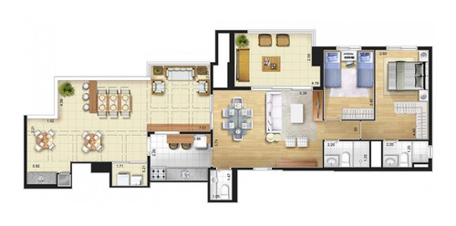 Imagem 5 de 19 de Apartamento 2 Quartos Santo Andre - Sp - Bairro Campestre - Rm25ap