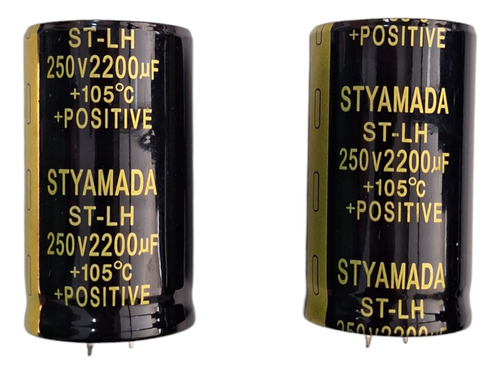 2 Capacitor Snap In 2200uf 250v 105ºc Styamada Maquina Solda