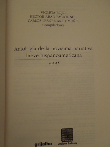 Antología Narrativa Breve Hispanoamericana, Edición 2009