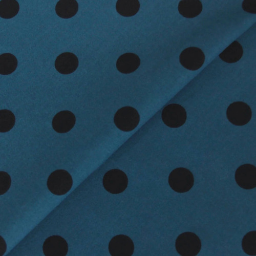 Nap - Baby Tela 100% Algodón - Estampado Rollo De 25 Metros. Diseño De La Tela Dots Azul