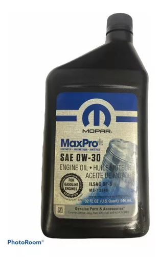 Aceite Original Mopar 0w30 Sintetico Api Sn 946ml