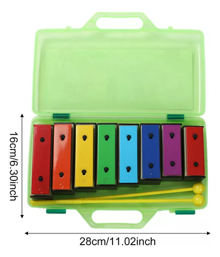 Xilófono Para Niños, Xilófono Glockenspiel De 8 Notas, 15