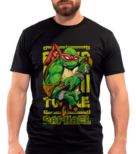 Playera Raphael Tortiugas Ninjas Mutantes Retro