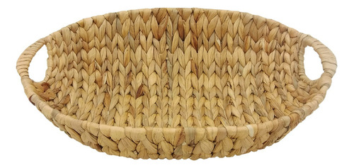 Cesta Oval De Seagrass Natural 41cm Cor Palha