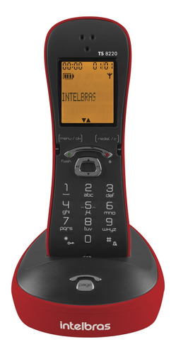 Telefone Intelbras TS 8220 sem fio - cor vermelho