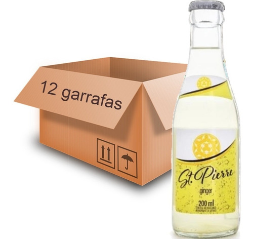 12x Água Tônica Ginger St Pierre Long Neck 200ml