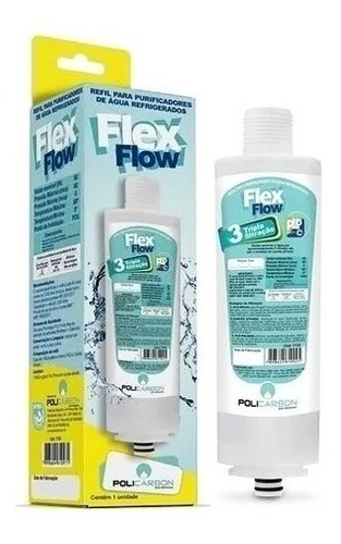 Imagem 1 de 5 de Kit C/ 3 Filtro Refil Policarbon Flex Flow Libell Acqua Flex